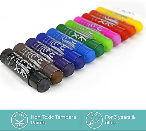 Miniatura 6 de The Pencil Grip Kwik Stix - Pinturas de témpera, bolígrafos de pintura de témpera de secado súper rápido, 144 colores clásicos surtidos, juego de