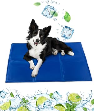 ANWA Dog Cooling Mat Large 90x50cm, Non-Toxic Gel Cooling Mat for Dogs and Adults, Perfect Summer Sleeping Accessory for Home and Travel Use