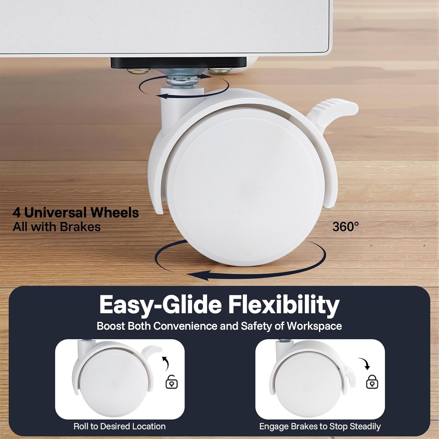 Foot Bath Stool,Portable Manicure Pedicure Cart with casters,Esthetician Salon Nail Foot Trolley Cart with Practical Drawer & Removable Shelf,Foot Rest Pedicure Chair for Beauty,Hair Salons (Black)