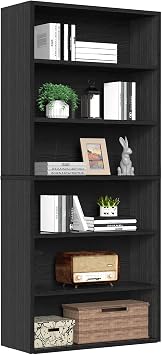 Sweetcrispy 6 Shelf Bookcase Open Display Bookshelf Storage Organizer