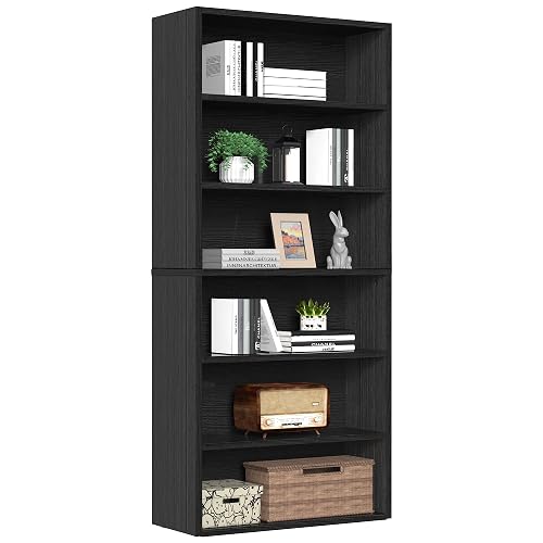 Sweetcrispy 6 Shelf Bookcase Open Display Bookshelf Storage Organizer |