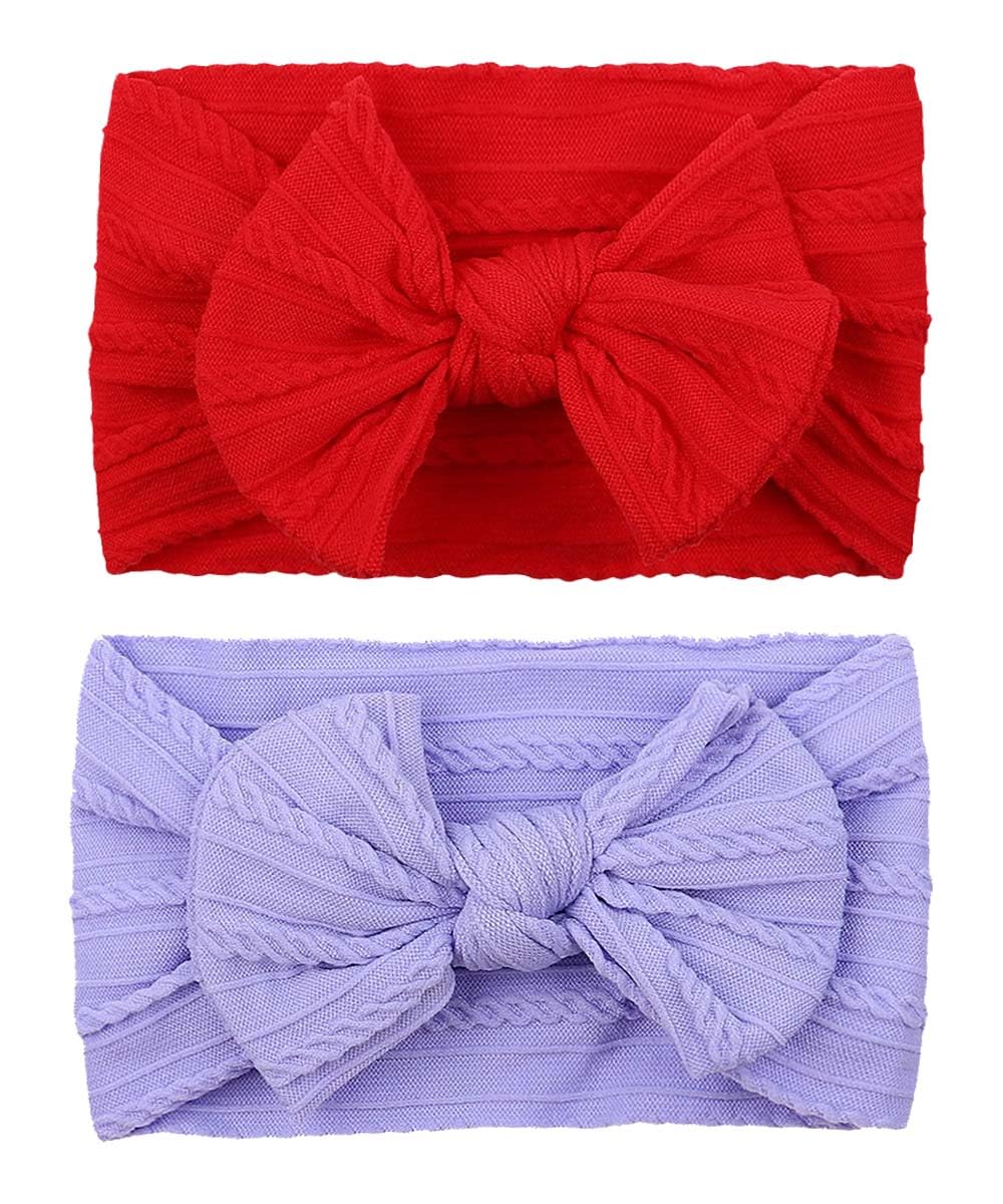 Love Heart Bow Headband for Baby Girls Valentines Hair Band Hair Accessories for Toddler TSFD23 (Red Lavender, One Size)