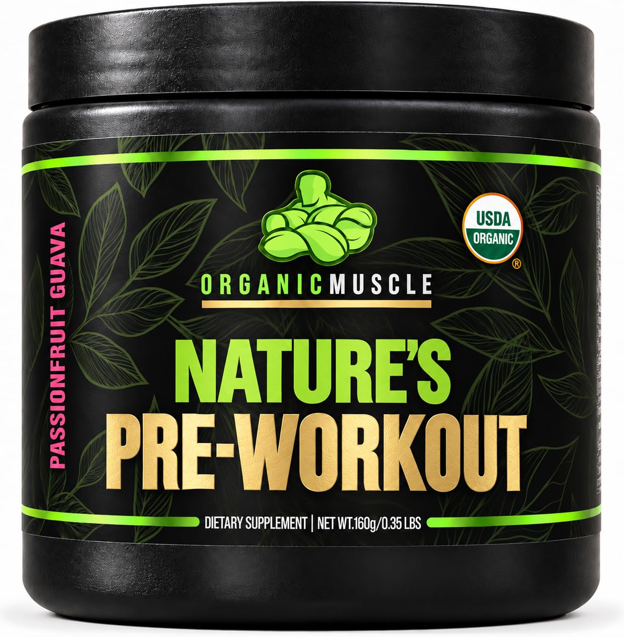 Organic Muscle Pre Workout Powder Strawberry Mango USDA Organic 20 Servings — Amazon image 10