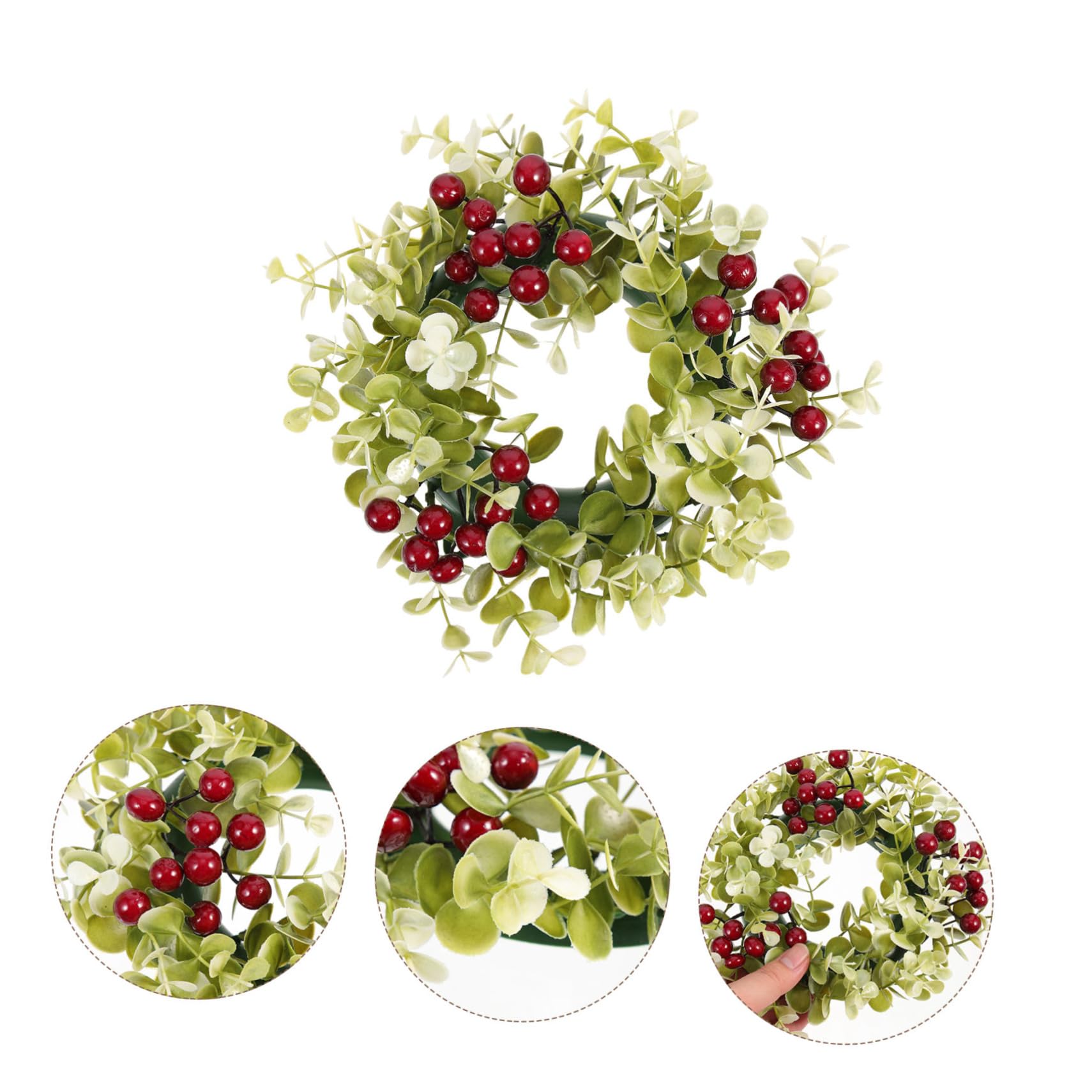 Alipis 3 Piezas Guirnalda de Velas de Baya Artificial para Decoración de Mesa para Bodas y Fiestas Adorno Navideño de con Toque Natural