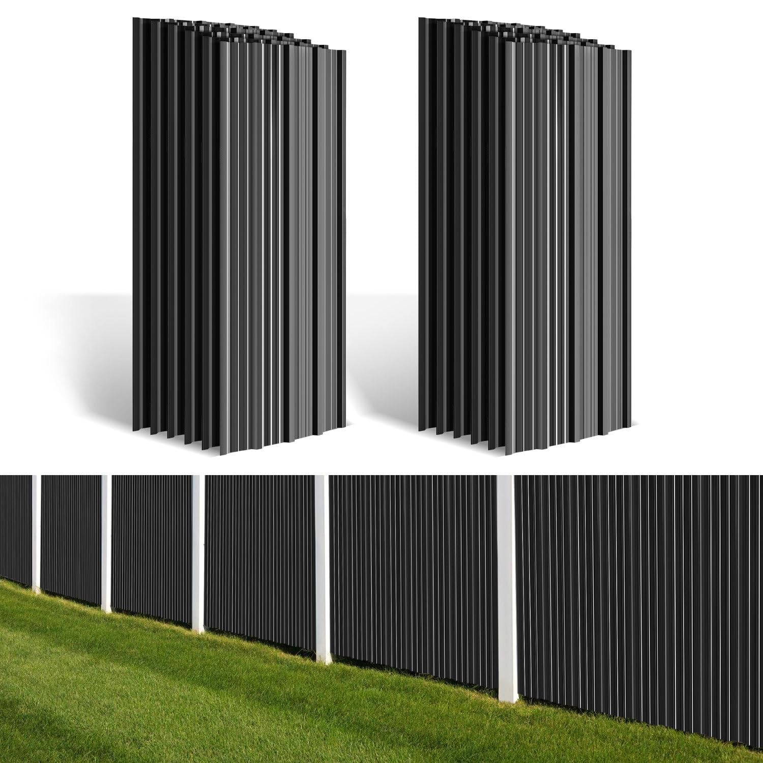 36X Chapa trapezoidal 129×46cm –21m², láminas de chapa ondulada para techo 0,25mm, chapa de techo galvanizada de acero para cobertizo, carport, invernadero – Guantes de protección contra