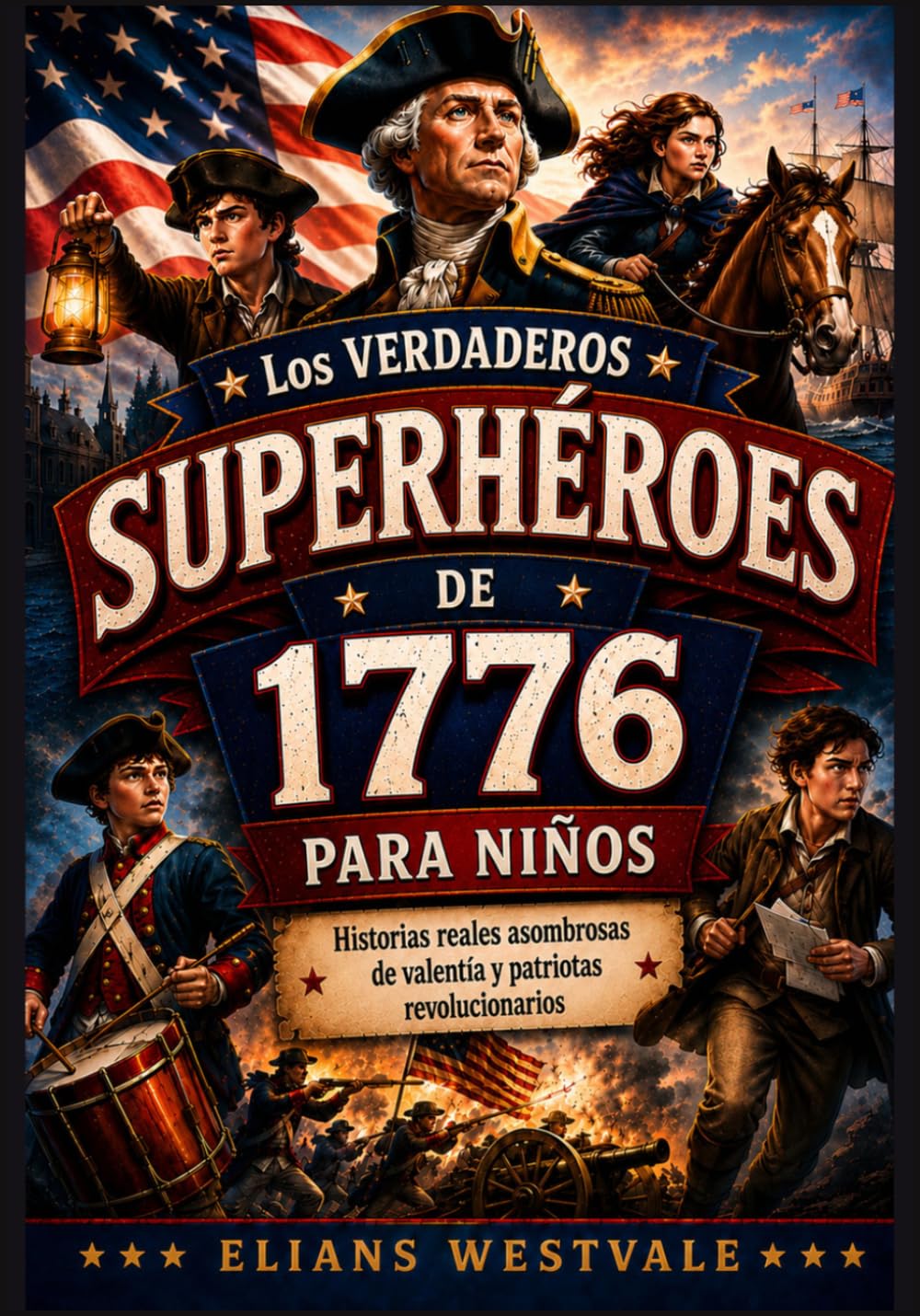 Los VERDADEROS superhéroes de 1776 para niños: Historias reales asombrosas de valentía y patriotas revolucionarios
