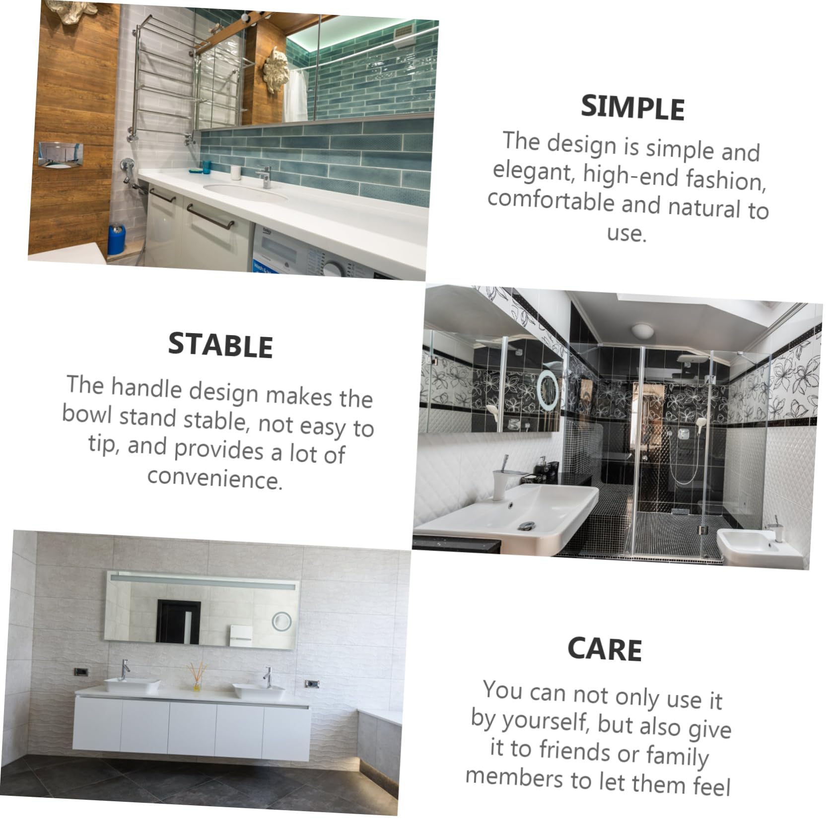 Healeved 4 Pcs Men's Shaving Bowl Shaving Bowl Handle Shave Mug Stainless Steel Family Barber Shop