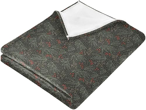 Miniatura 2 de FRODOTGV Handillustrated Retro Christmas Holiday Blankets & Throws, Flannel Lightweight Throws for Office, Camping, Office, Winter Blanket, 60x90