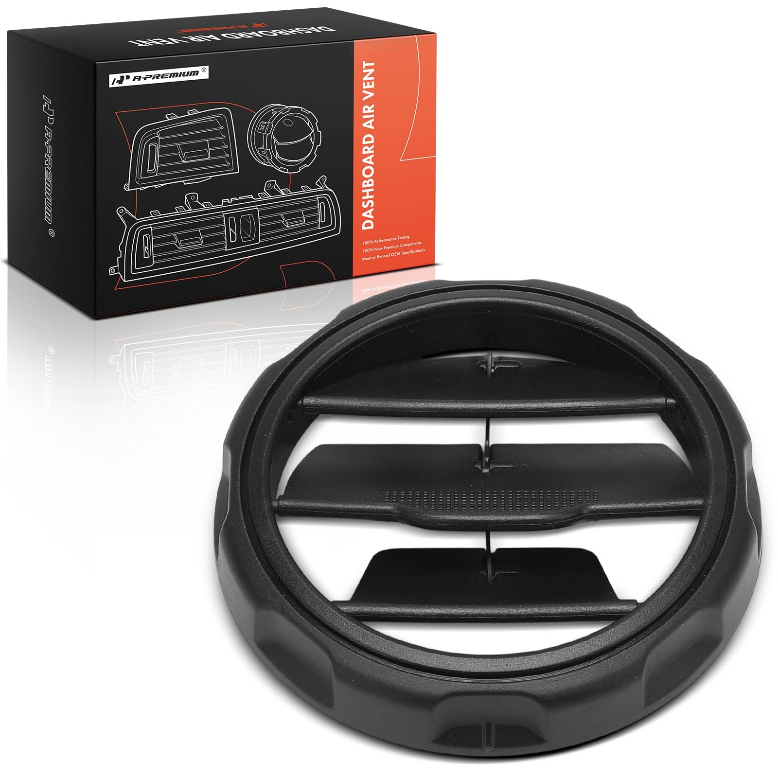 A-Premium Center Console Rear Vent Grille Compatible with Land Rover Range Rover Sport 2010-2013, LR4 2010-2016, LR3 2005-2009, Black