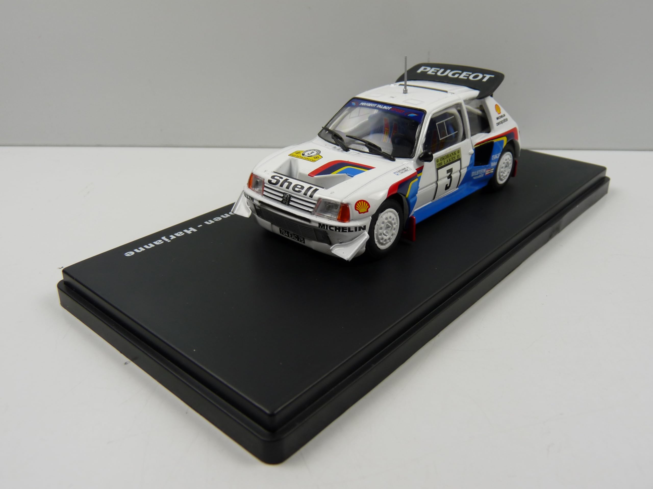RMX9 1/43 Mexique Rallye WRC : Peugeot 205 Turbo 16 Evo 2 1995 Salonen Harjanne