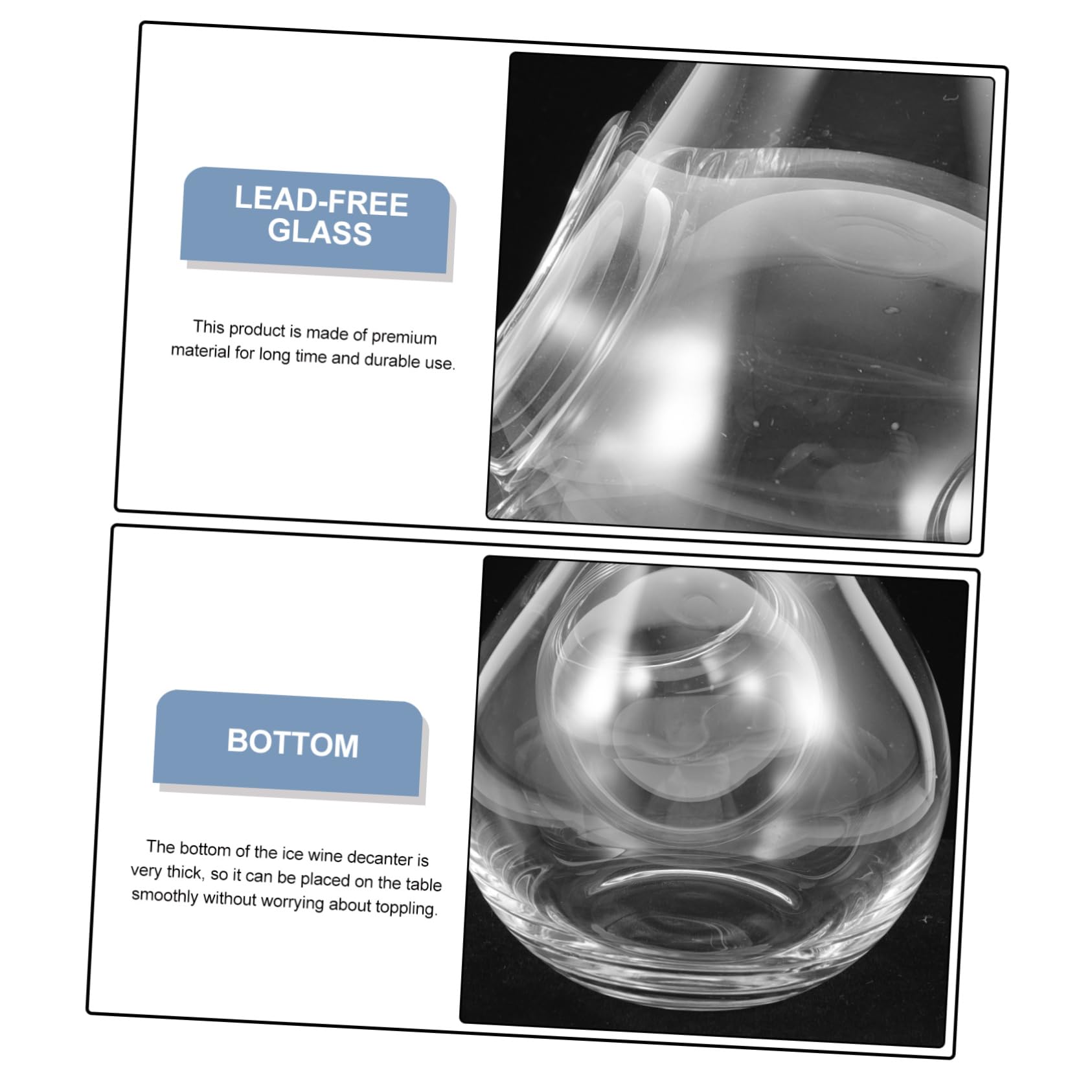 Ipetboom 1Pc Glass Wine Decanter Simple Transparent Design for Enhancing Aroma and Flavor for Wine for Wine Lovers