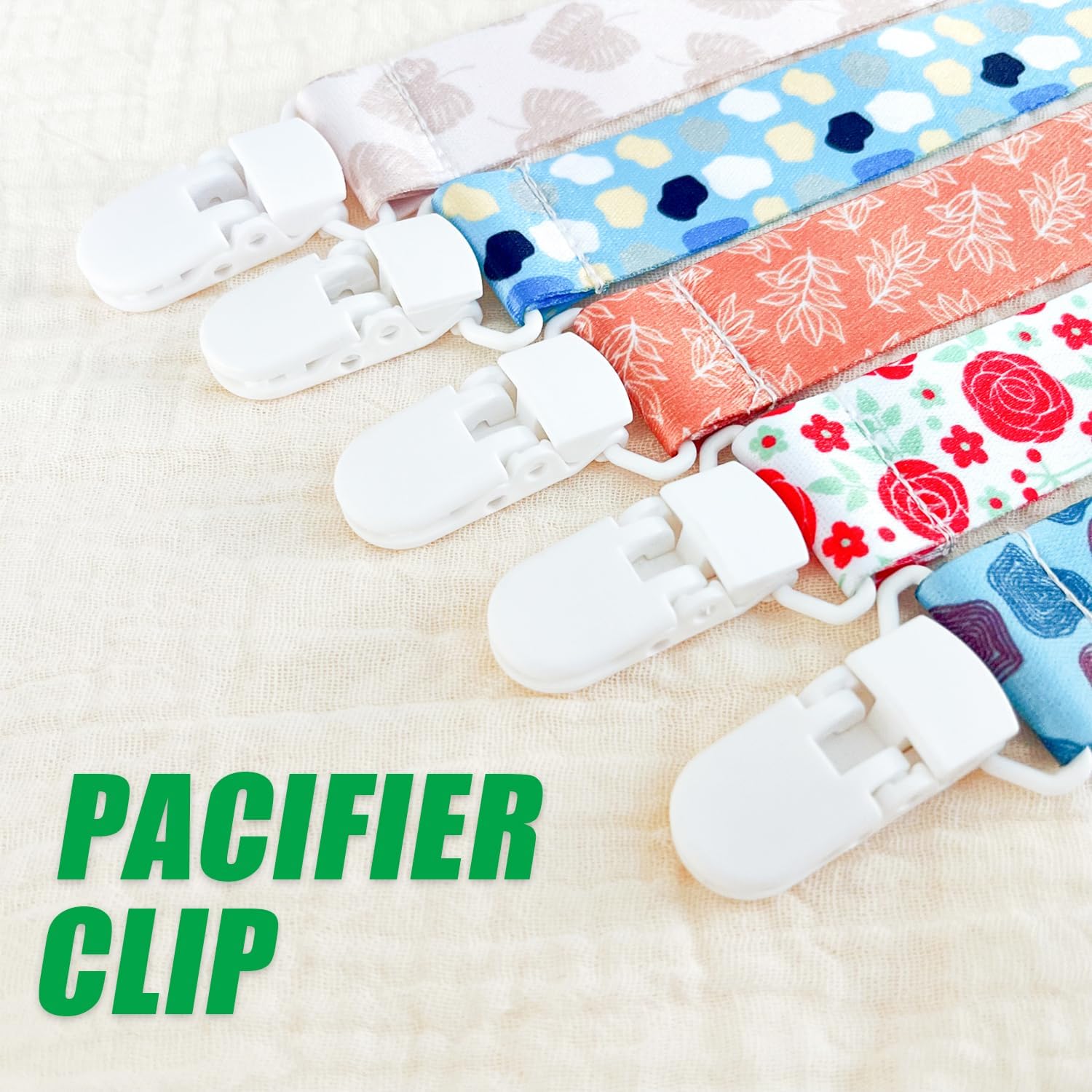 100Pcs Clips Holders Suspender Mitten Binky Clip for DIY Teething Blankets Bib Holder Suit for 20-25 mm Ribbon