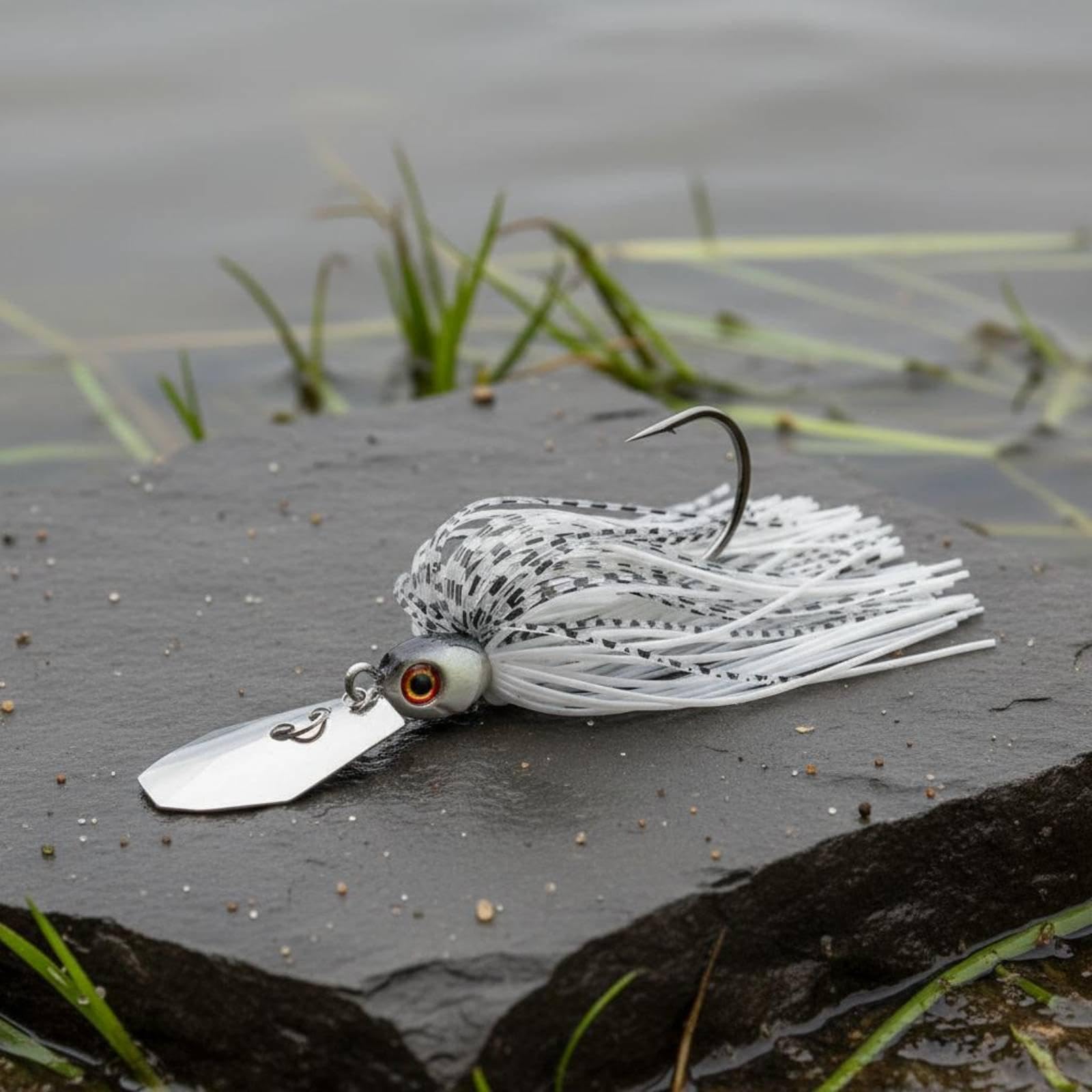 6 Esche Artificiali Bladed Jig Spinnerbait, Esche in Plastica Morbida con Vibrazioni Evidenti E Luci Lampeggianti per Attirare I Lunga Distanz