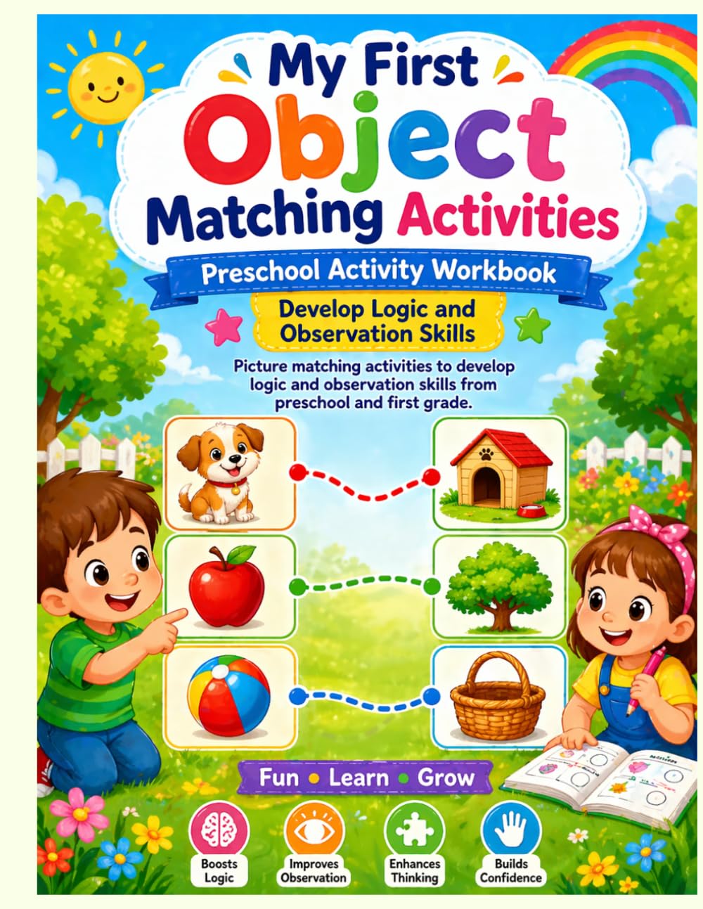 My First Object Matching Activities Preschool Activity Workbook – Develop Logic and Observation Skills: Picture matching activities to develop logic ... skills from preschool and first grade.