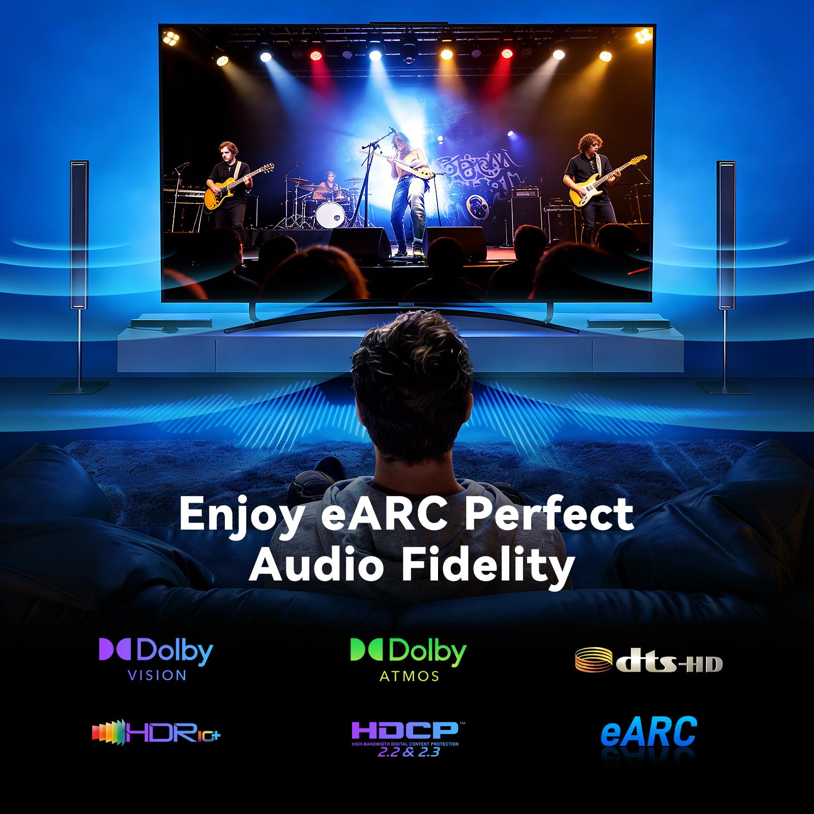 FIBBR HDMI 2.1 Óptico de Cable 5M, 8K HDMI 2.1 Cable, 48Gbps Velocidad para 8K@60Hz, 4K@120Hz/144Hz, HDR10+, eARC, HDCP 2.2&2.3 Ideal para Home Theaters, Televisores HD, Proyectores