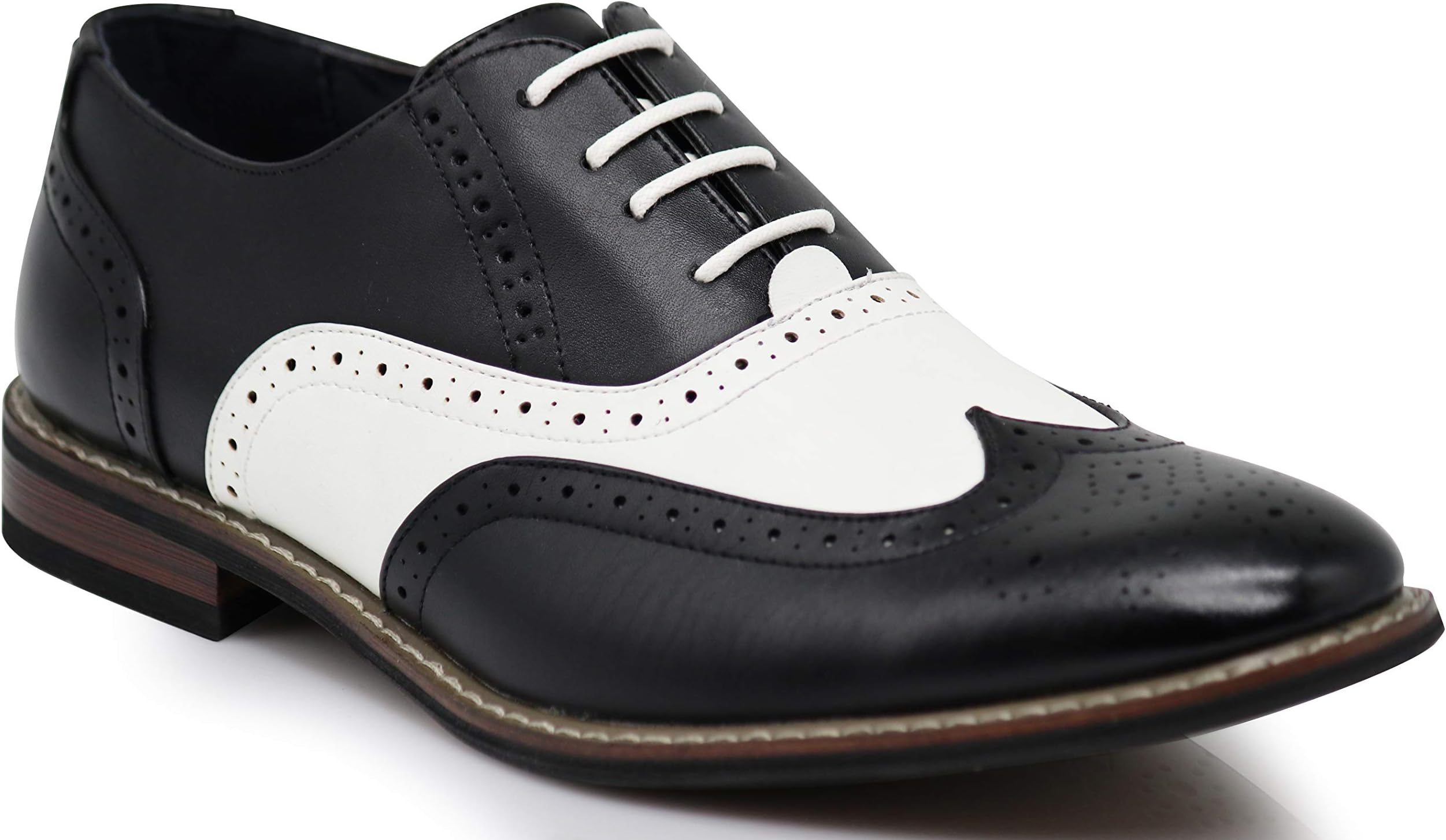 black white dress shoes men