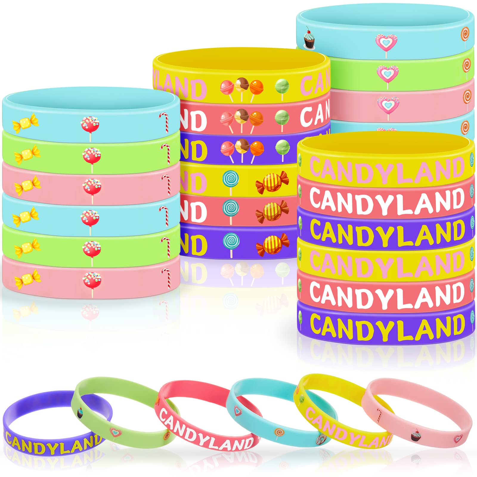 Buy Candyland Silicone Wristbands Candyland Theme Party Favors