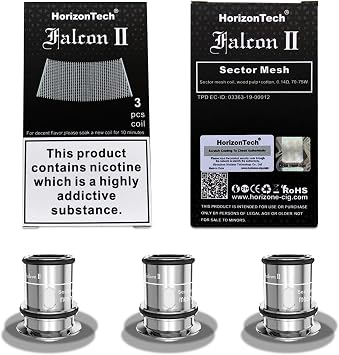 HorizonTech Falcon 2 Sector Mesh Coils 3 Pack 0.14 ohm - 100% Genuine Authenticity Code