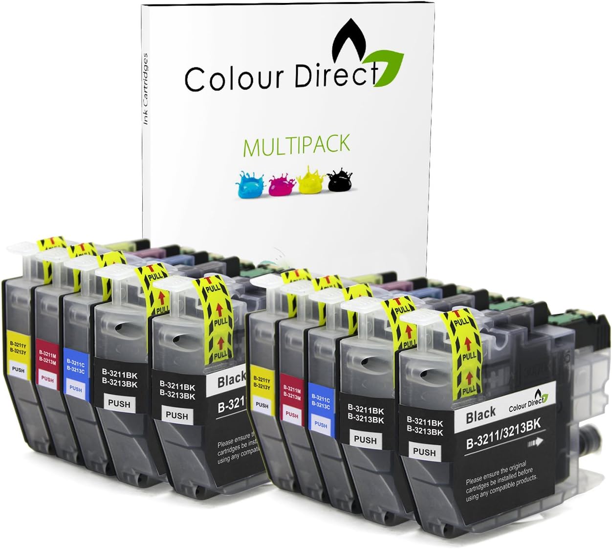 Colour Direct - 10 (2 Sets + 2 Black) Compatible Ink Cartridges Replacement For Brother LC3211 LC3213 - DCP-J572DW DCP-J772DW DCP-J774DW MFC-J497DW MFC-J890DW MFC-J895DW Printers