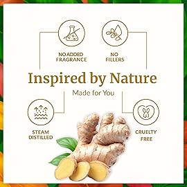 SVA Ginger Essential Oil - 4 Fl Oz - 100% Natural Ginger Oil - for Diffuser, Hair Care, Face, Skin Care, Aromatherapy, Scalp and Body Massage, Soap and Candle Making - with Dropper