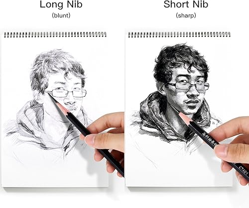 Miniatura 4 de AFMAT Sacapuntas de punta larga, sacapuntas de arte para lápices de dibujo/dibujo de 0.236-0.335 in, punta súper larga de 0.98 pulgadas, 140