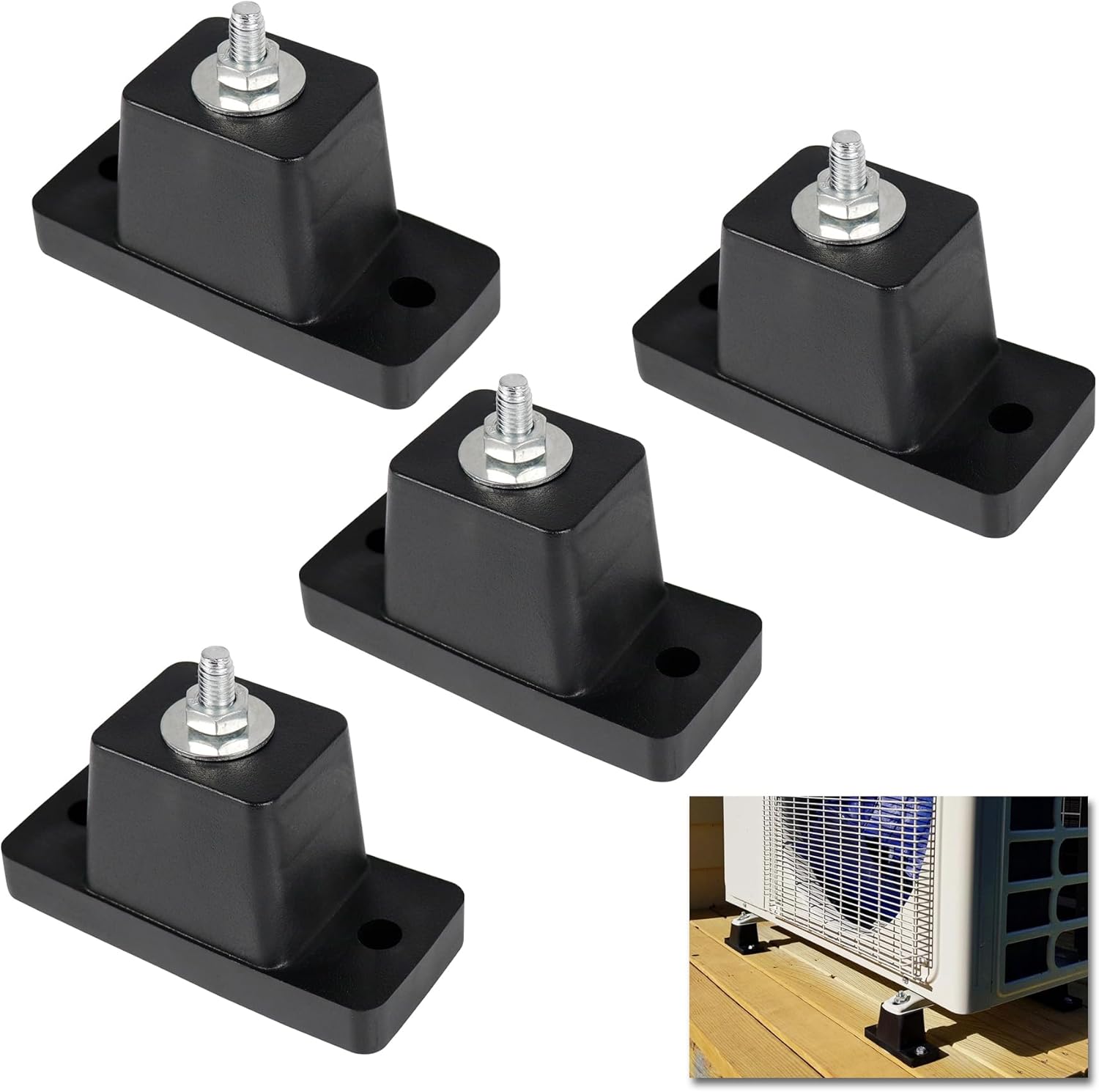 Memrita 4Pack AntiVibration Air Conditioner Mini Split Pad Mounting