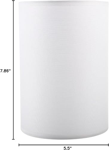 Miniatura 10 de SEWACC Pantalla de lámpara pequeña, pantalla cilíndrica, pantalla de tela, tambor, pantalla de transición, tapa dura, con forma de imperio, lámpara