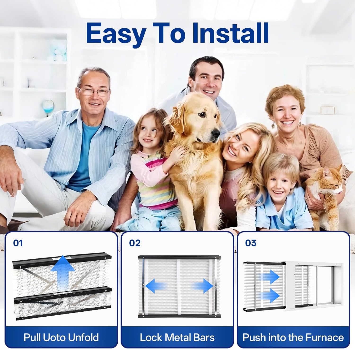 2 Pack 413 Replacement Air Filter,MERV 13,HVAC Furnace Filter,compatible with with AprilAire Models 4400, 3410, 2416, 2410, 1610, 1410,Nominal Size: 16x25x4 Actual Size: 16"x28"x4"