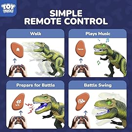 STEAM Life Remote Control Dinosaur Toys,Robot Walking & Dancing Dinosaur with Light and Realistic Roaring Sound, Electronic Steam Toy, Birthday Gift for Kids