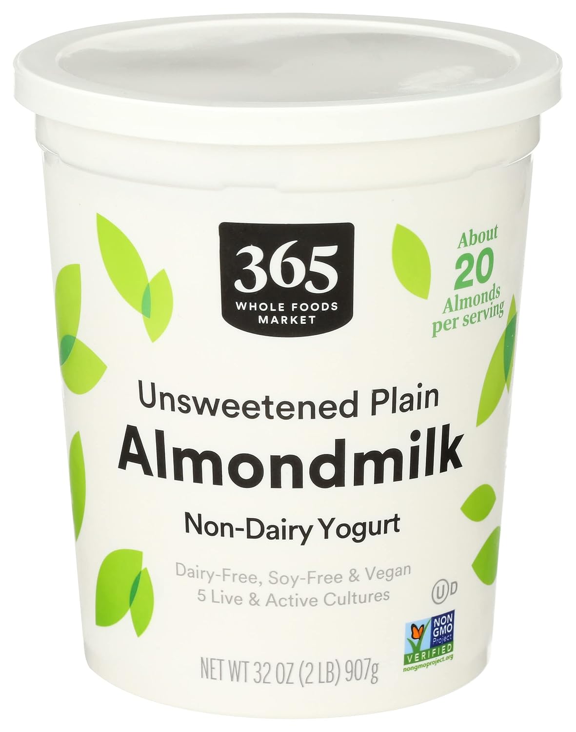 365 by Whole Foods Market, Yogurt Almond Milk Plain Unsweetened, 32 Ounce