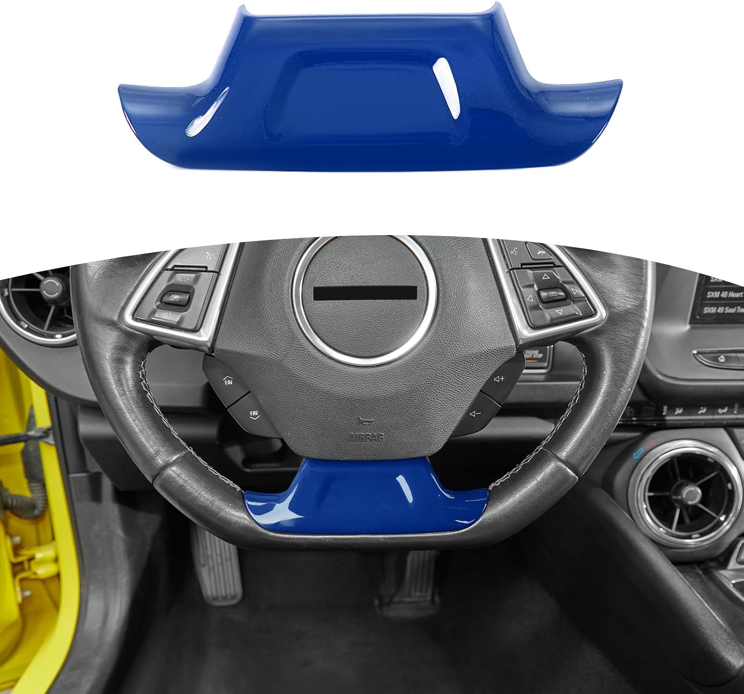 RT-TCZ for Camaro Interior Panel Trim Cover Sticker Fit for Chevy Camaro 2016-2024 Blue Interior Accessories 1pc