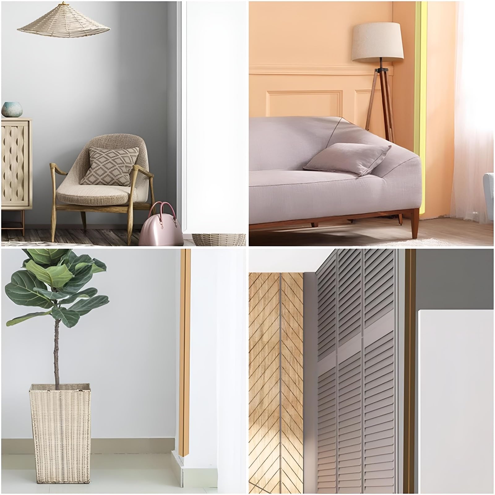 Kantenschutz 90cm* 3 Stück Abschlussleiste Küche Aluprofile Fußbodenleiste Fliesen Abschlussprofil Ideal Für Bauprojekte Und Renovierungen(Bronzegold,26 * 26mm)