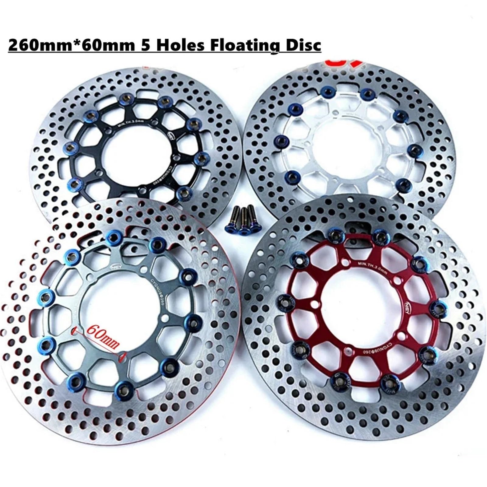 Disco Freno Flottante A 3 Fori 260 * 70 Mm / 5 260 * 60 Adatto Per Scooter Yamaha Aerox BWS RSZ FORCE Per M3 N1S Disco Dischi Freno Anteriore