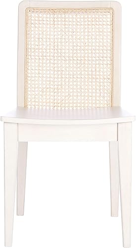 Miniatura 6 de Safavieh Home Collection Benicio DCH1005B-SET2 - Silla de comedor (2 unidades), color blanco y natural