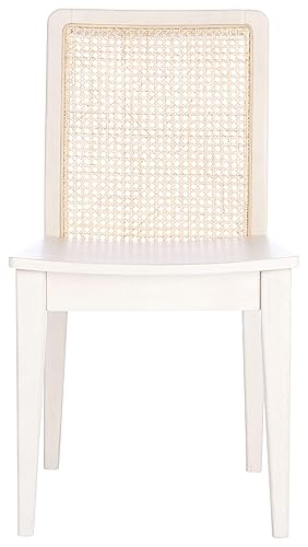 Home Collection Benicio White/Natural Rattan Dining Chair (Set of 2)