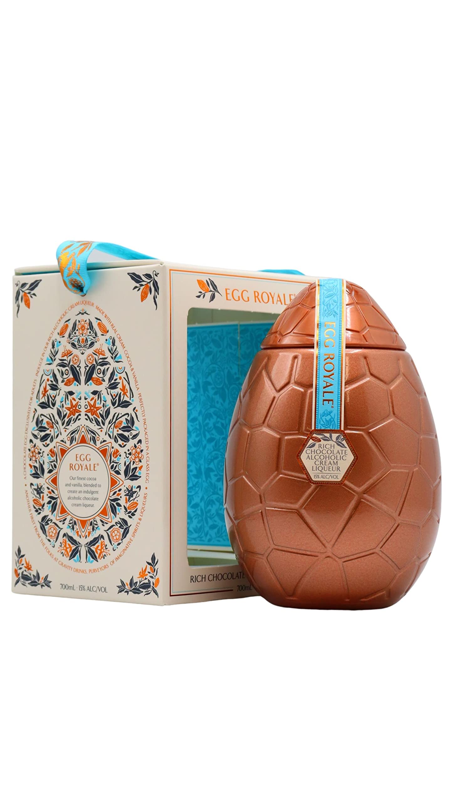 Egg Royale Rich Chocolate Cream Liqueur – Geschenkbox, 15% Vol., 0,7 l