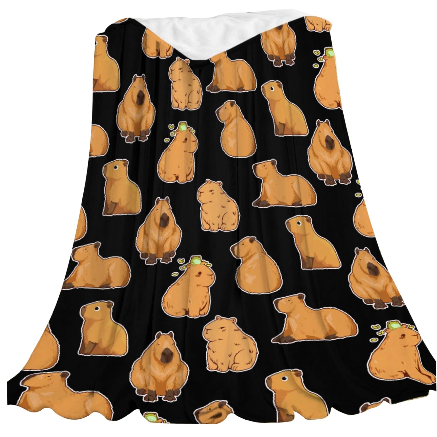 Plaid Capybara mignon en flanelle pour vos soirées cinéma au salon