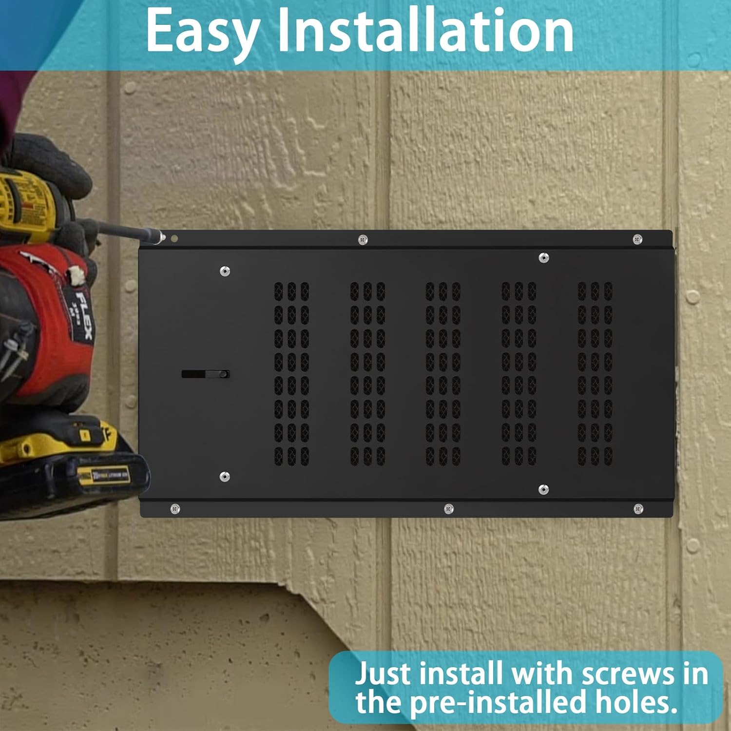 Foundation Vent Cover,Crawl Space Vent Cover for Foundation Garage Attic Home Improvement,16”x8.7”Outdoor Crawl Space Air Wall Vent with Damper&Screen Reduce Moisture,Fit 16"x8"Rough Opening,Black,3PK