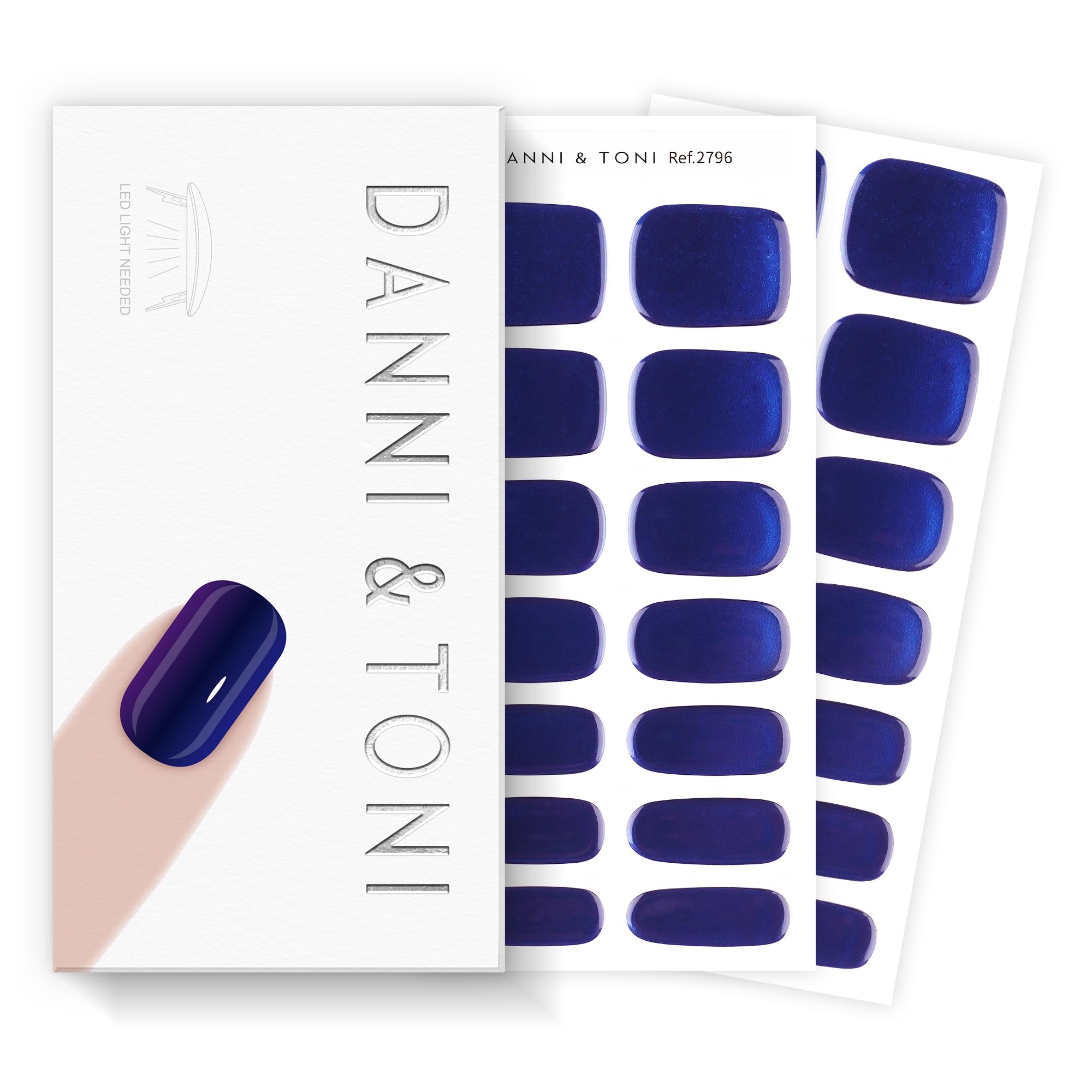 DANNI & TONI Halb ausgehärtete Gel Nagelfolien (Klein Flash) Spiegeleffekt uv Gel Nagelfolie Nagelsticker Nageldesign Selbstklebend Wraps 28 Aufkleber