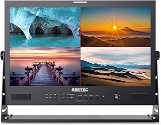 SEETEC ATEM215S 21.5 inch Multi-Camera Broadcast Monitor with 4x3G-SDI Input Output 1 HDMI in Quad Split Display for Studio Television Production Full HD 1920x1080 (ATEM215S)