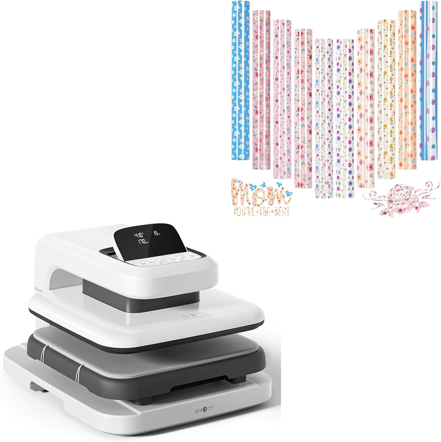 Termofijadora Automática HTVRONT Auto Heat Press 2 para Camisetas y Vinilo