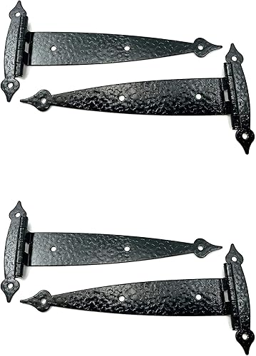 Miniatura 4 de Harris Hardware 93F-HBE-4 Bisagra de correa de montaje en superficie colonial negra con tornillos negros