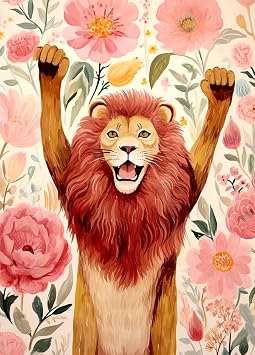 Lion Nursery Decoupage Rice Papers, 11.5 x 16 inch A3 - Versatile Design for Art Projects & Crafting by CRAFT KREATIVELY