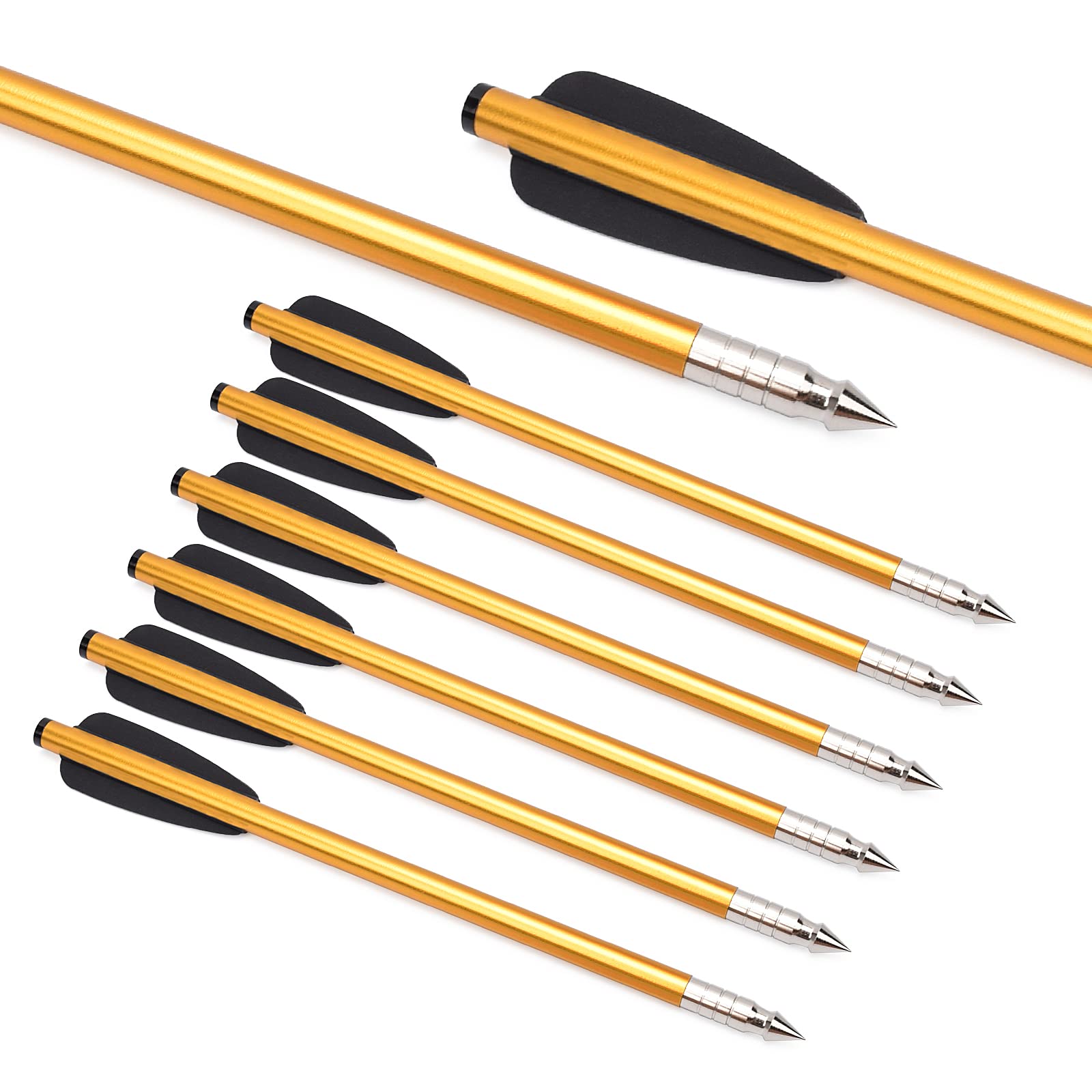 Frecce Per Balestra In Alluminio - 6.3 Pollici, Punta In Acciaio, Per Balestre Da 50-80 LBS - Foto 4