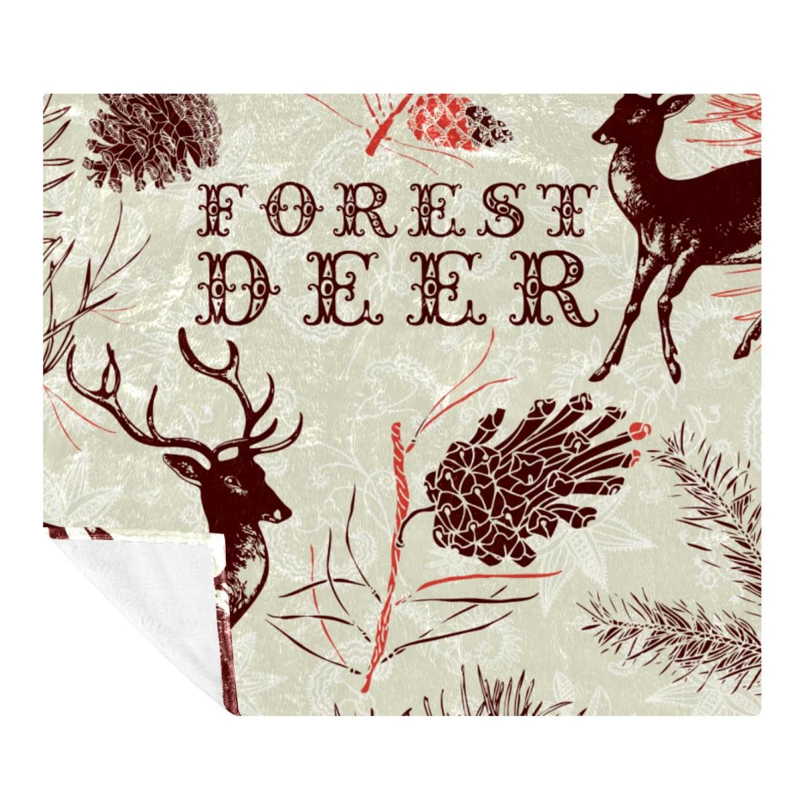 Couverture polaire douce et confortable motif nature pour toute la famille