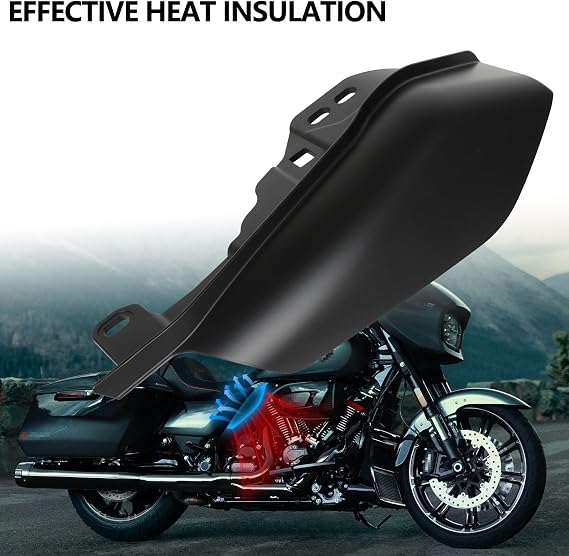 Motorcycle Mid Frame Air Deflectors Heat Shields Kits Fit for Harley Davidson Touring Street Glide Road Glide Electra Glide Road King Ultra Limited Tri Glide CVO 2009-2024 Matte Black