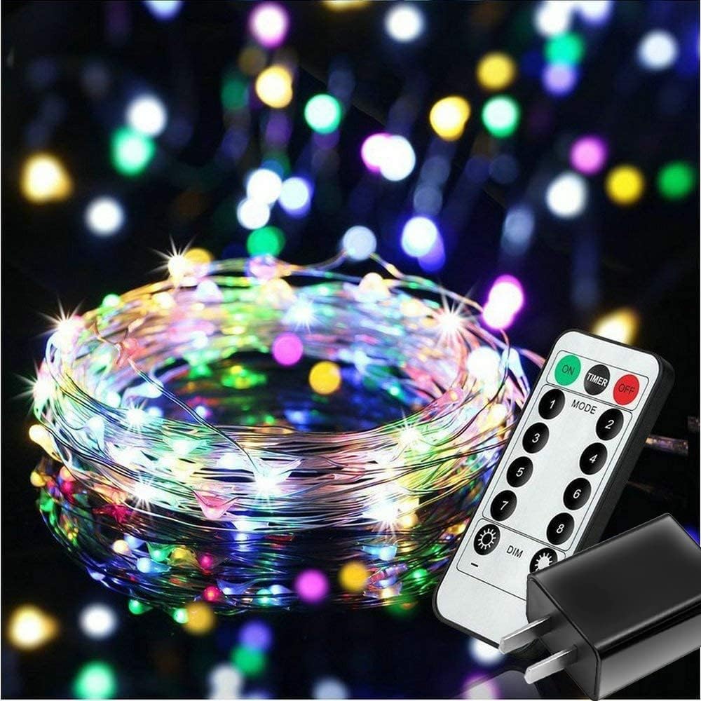 EShing 66FT 20M Plug in Fairy Lights with Adapter Remote Timer, 8 Modes