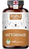 Nattokinase 2,000 FU per Capsule - High-Strength 240 Nattokinase Capsules from Fermented Natto Soybeans - 8 Months Supply - Non-GMO, Natural & Vegan- Laboratory Tested - Raibu