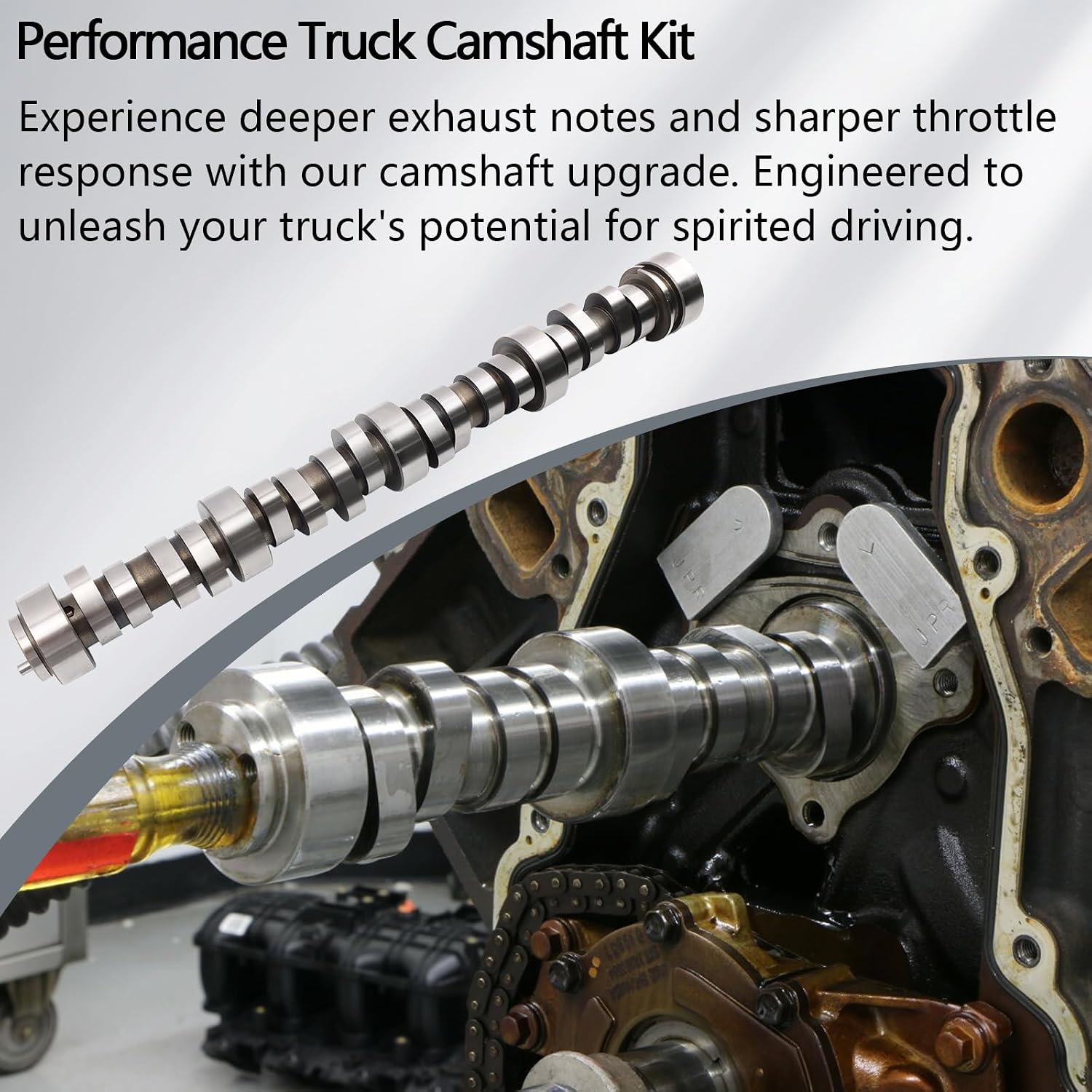 Truck Camshaft Kit stage 2 with Lift Springs Valve Seals OE-Style Pushrods Cam Kit Compatible with LS Truck 4.8 5.3 6.0 6.2 Vortec 1999-2013