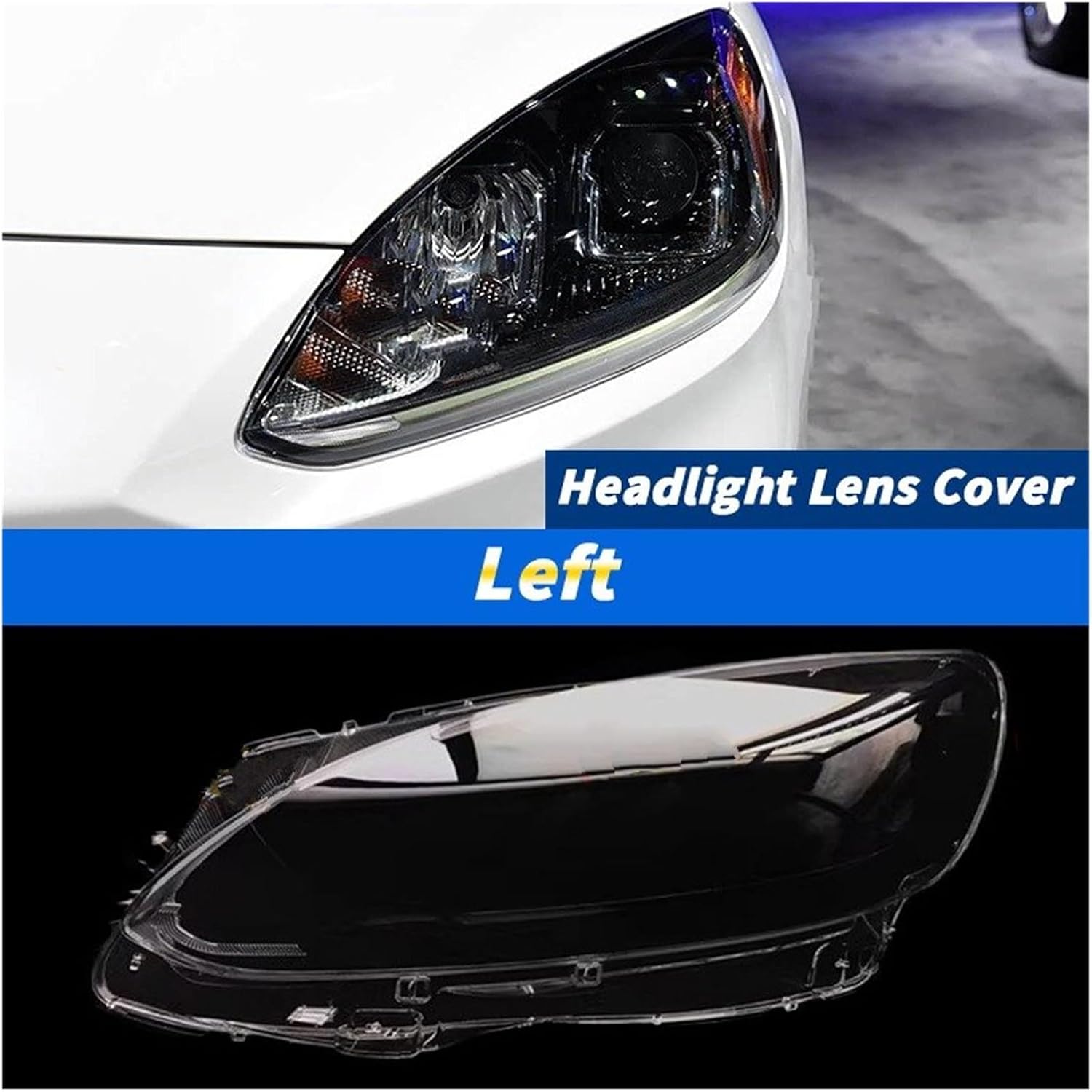 Car Headlight Lens Cover Headlamp Shade Dust Replacement for Headlights Accessories Automobil Parts For Escape 2019 2020 2021 Car Headlight Shell(Left side)(Left side)